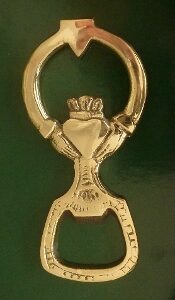 Gorgeous Solid Brass Claddagh Bottle Opener
