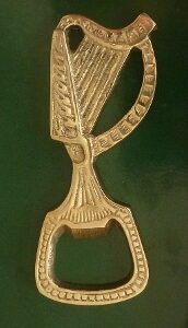 Gorgeous Solid Brass Harp Bottle Opener