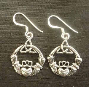 Authentic Irish Sterling Silver Claddagh/Trinity Knot Earrings