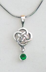 Go Green! Sterling Silver Celtic Knot Necklace