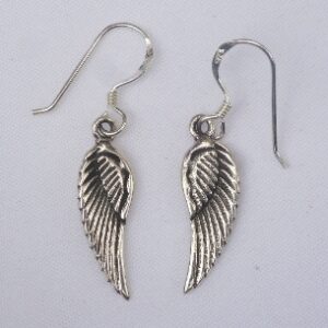Sterling Silver Angel Wings Earrings