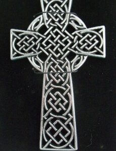 Authentic Irish Pewter Celtic Cross Wall Hanger
