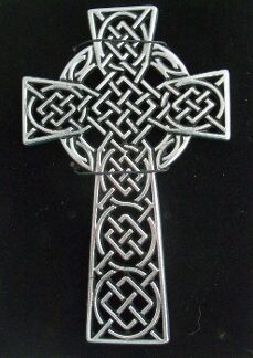 Authentic Irish Pewter Celtic Cross Wall Hanger