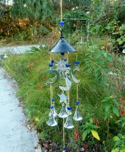 Celtic Moon Stainless Steel/Brass Wind Chime - 6 Bells