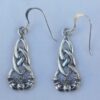 Sterling Silver Celtic Weave Claddagh Earrings