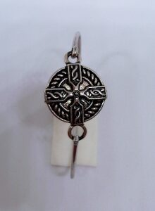 The Big One! Inishkeen Front-Hook Pewter Celtic Cross Bracelet