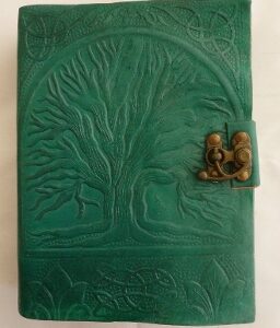 Green Tree of Life Leather-Bound Parchment Journal