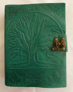Green Tree of Life Leather-Bound Parchment Journal