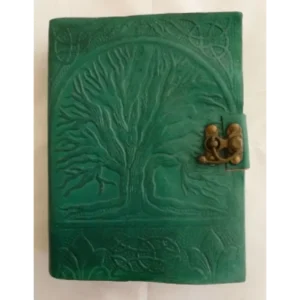 Green Tree of Life Leather-Bound Parchment Journal