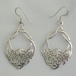 Sterling Silver Interwoven Celtic Dangle Earrings