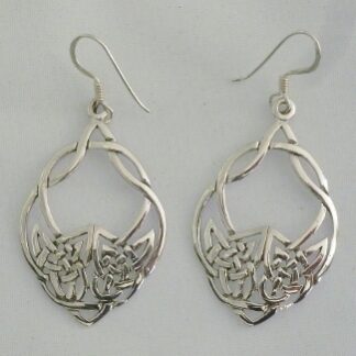Sterling Silver Interwoven Celtic Dangle Earrings