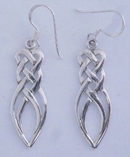 Sterling Silver Endless Knot Earrings