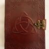 Trinity Knot Leather-Bound Parchment Journal - Brown