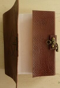 Alternative view of Trinity Knot Leather-Bound Parchment Journal - Brown