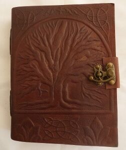 Brown Tree of Life Leather-Bound Parchment Journal