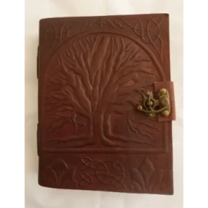 Brown Tree of Life Leather-Bound Parchment Journal