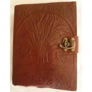 Brown Tree of Life Leather-Bound Parchment Journal