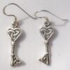 Sterling Silver Key to the Castle Trinity Knot Earrings