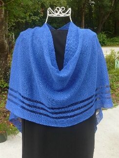 4-Seasons Royal Blue Poncho, 100% Irish Linen, Authentic Irish