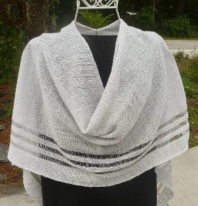 4-Seasons Silver Poncho, 100% Irish Linen, Authentic Irish