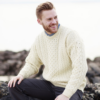 Traditional Classic Unisex Aran Knit Fisherman's Sweater