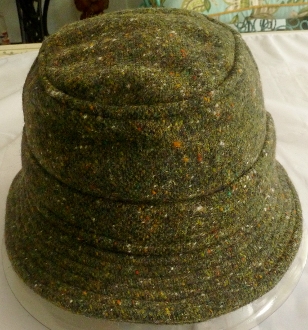donegal tweed wool patchwork walking hat