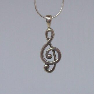 The Treble Clef Sterling Silver Necklace