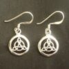 Authentic Irish Sterling Silver 'Circle' Trinity Knot Earrings