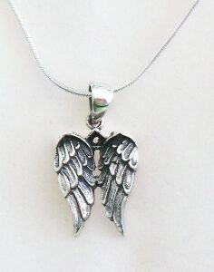 Irish Sterling Silver Angel Wings Necklace