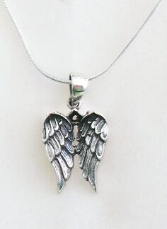Irish Sterling Silver Angel Wings Necklace