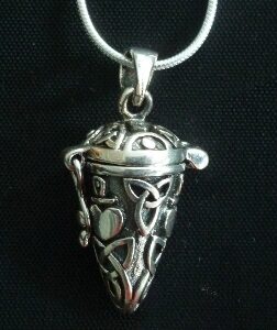 Sterling Silver Hinged Claddagh/Trinity Knot Necklace