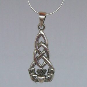 Gorgeous, Artistic, Symbolic - Sterling Woven Claddagh Necklace