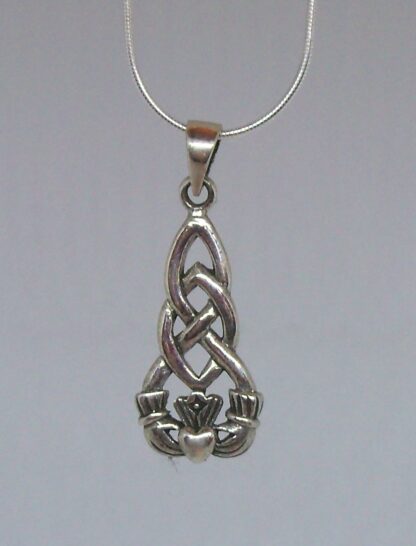 Gorgeous, Artistic, Symbolic - Sterling Woven Claddagh Necklace