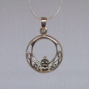 Love It! Sterling Silver Cut-Out Claddagh Necklace