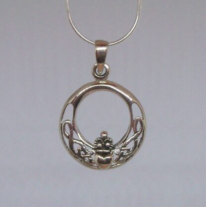 Love It! Sterling Silver Cut-Out Claddagh Necklace