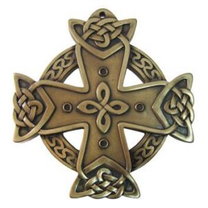 Bronze Celtic Shadows Eternity Cross Wall Plaque