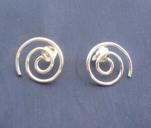 Authentic Irish Sterling Silver Celtic Swirl Post Earrings