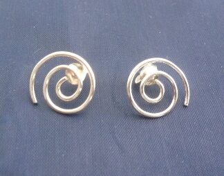 Authentic Irish Sterling Silver Celtic Swirl Post Earrings