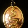 Grange Hammered Round Copper 2-Tone Celtic Spiral Necklace