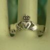 Sterling Silver Claddagh Ring with Celtic Weave Band