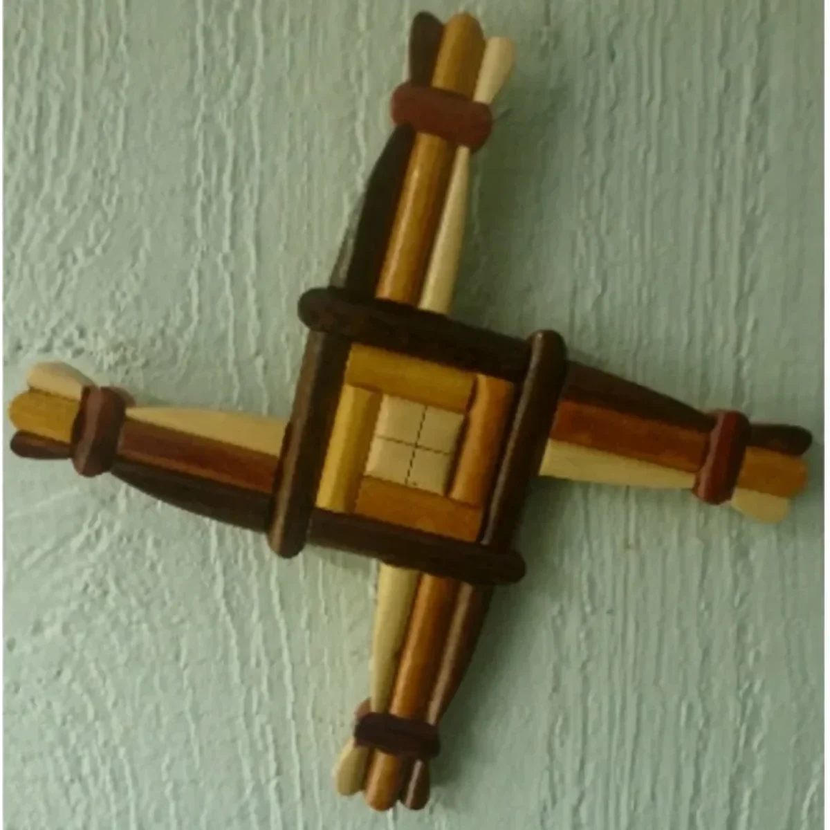 Hand-Carved St. Brigid’s Cross Wallhanger from Galway