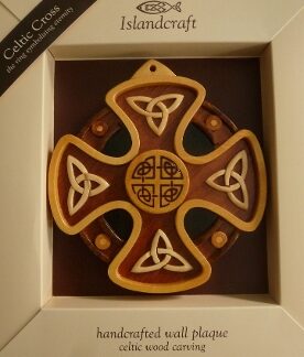 Hand-Carved Eternity Celtic Cross wallhanger from Galway