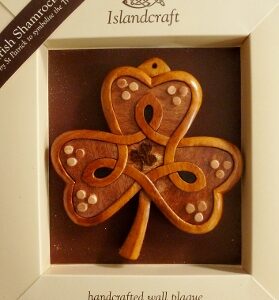 Hand-Carved Shamrock wallhanger from Galway Woodworkers