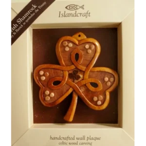 Hand-Carved Shamrock wallhanger from Galway Woodworkers
