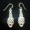 Sterling Silver Teardrop-Shaped Celtic Weave Earrings