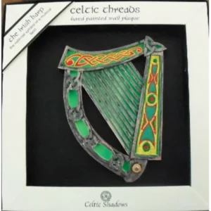 Celtic Threads Handpainted Harp Wallhanging