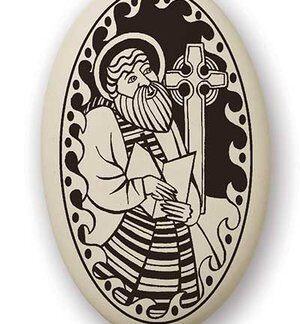 Touchstone Pottery Porcelain Saint Columba Necklace