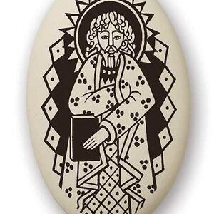 Touchstone Pottery Porcelain Saint Matthew Necklace