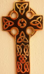 Ireland's Oldest Cross - the Celtic Cross -Brass Wall Hanger