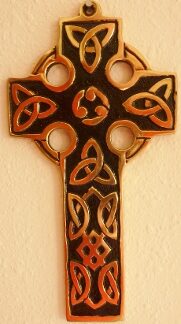Ireland's Oldest Cross - the Celtic Cross -Brass Wall Hanger